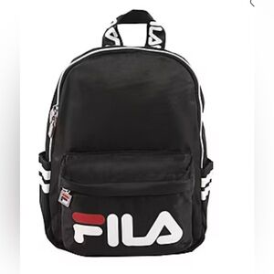 Fila Black and White Logo Backpack